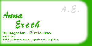 anna ereth business card